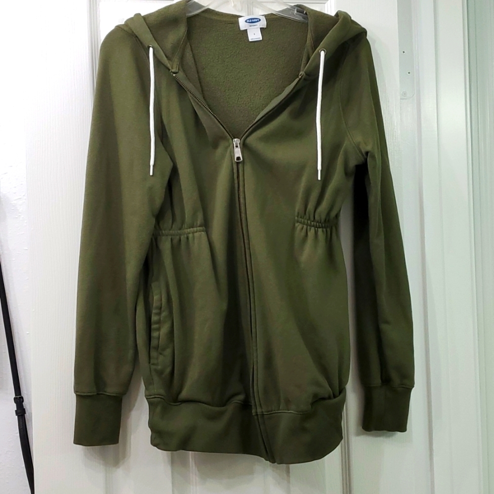 Maternity green zip up hoodie